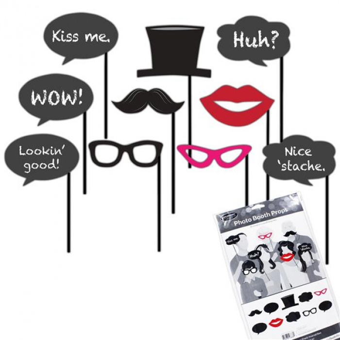 Black Tie Photo Booth Prop Kit