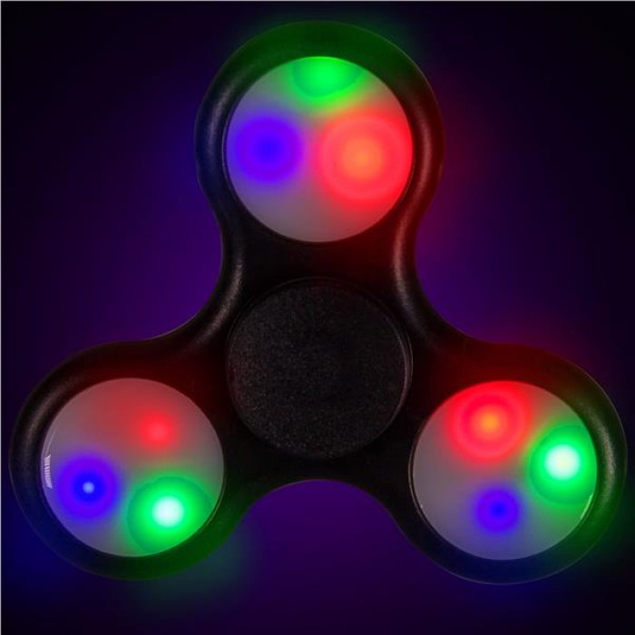 LED Black Fidget Toy Spinner