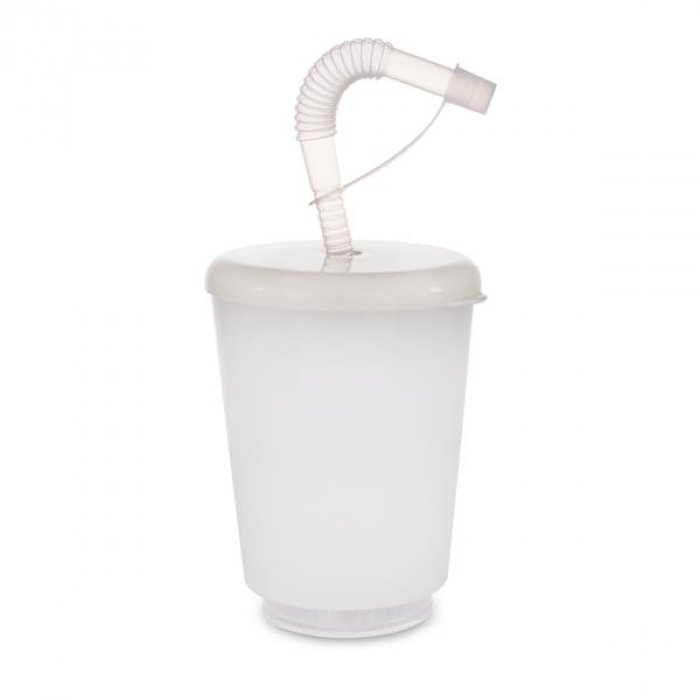 LED 12 oz Cup with Lid & Straw