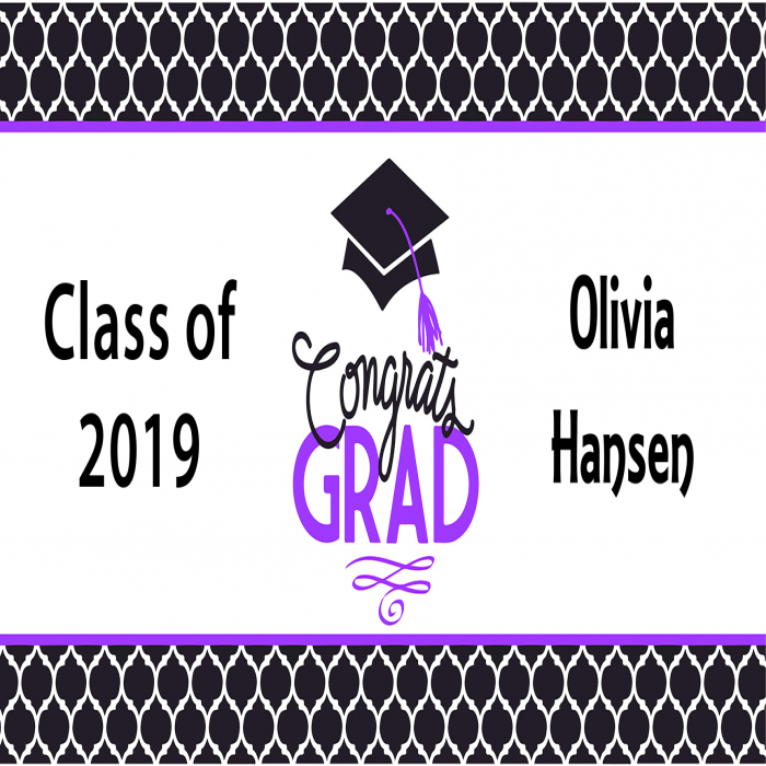 Purple Class of Custom Banner - 18 x 36