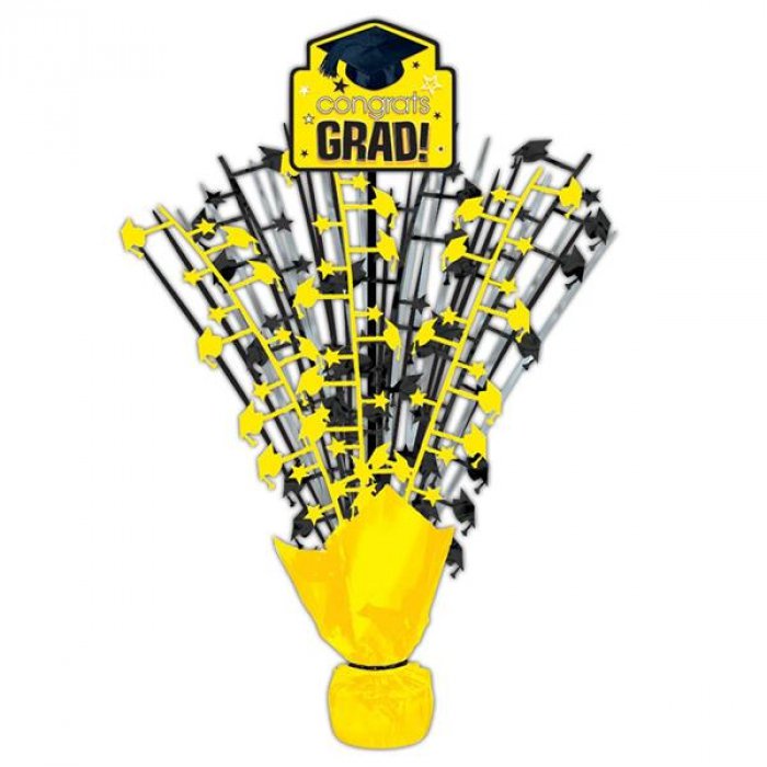 Yellow Congrats Grad 18" Centerpiece