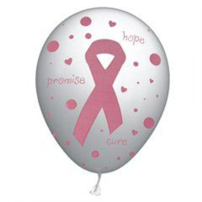 Pink Ribbon 11" Latex Balloons