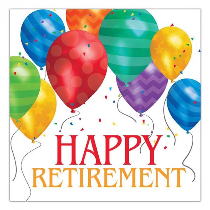 Balloon Blast Retirement Lunch Napkins -