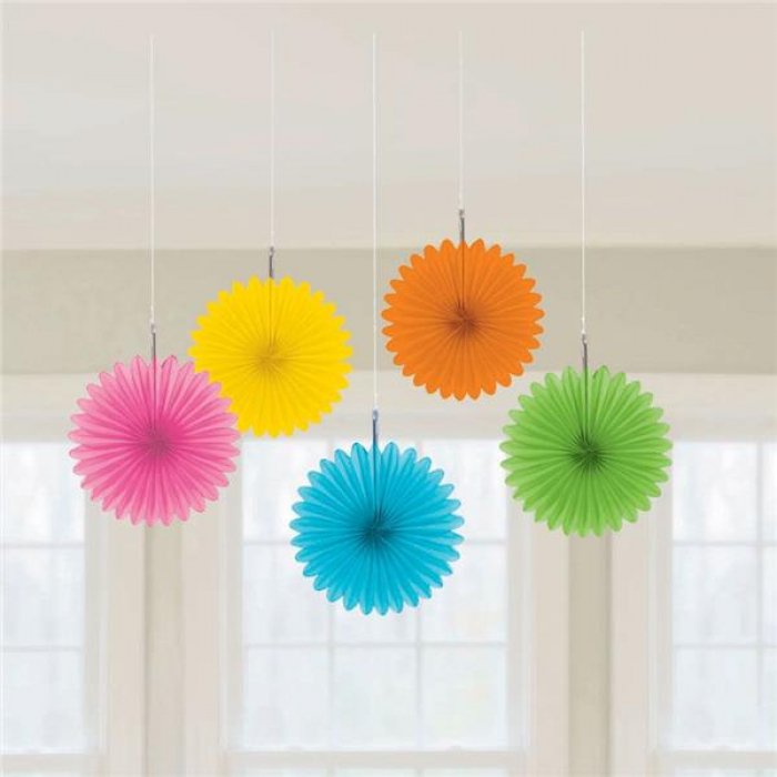 Colorful Hanging Mini Fan Decorations