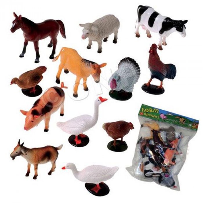 plastic farm animals
