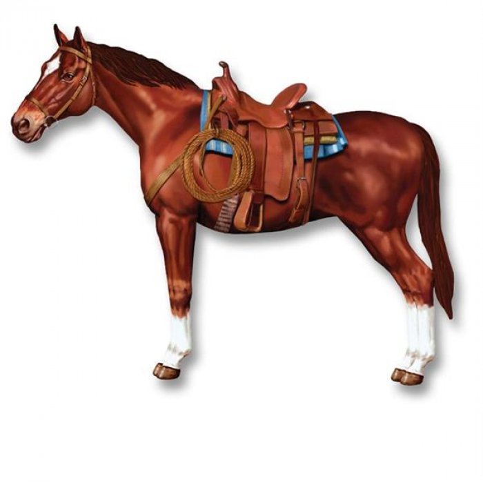 Saddled Horse Jointed Cutout