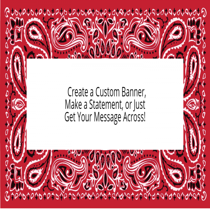 Red Bandana Custom Banner - 18 x 36