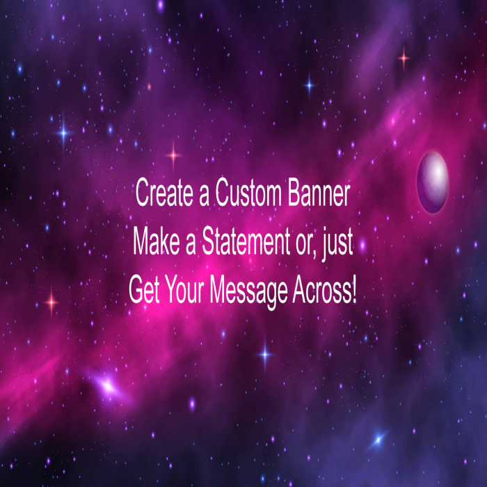 Space Galaxy Custom Banner - 48 x 96