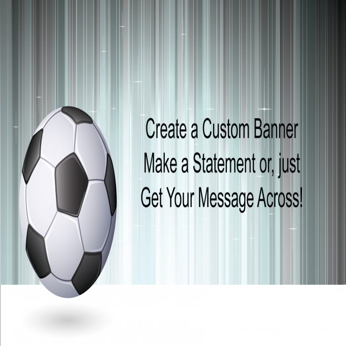 Soccer Ball Custom Banner - 12 x 24