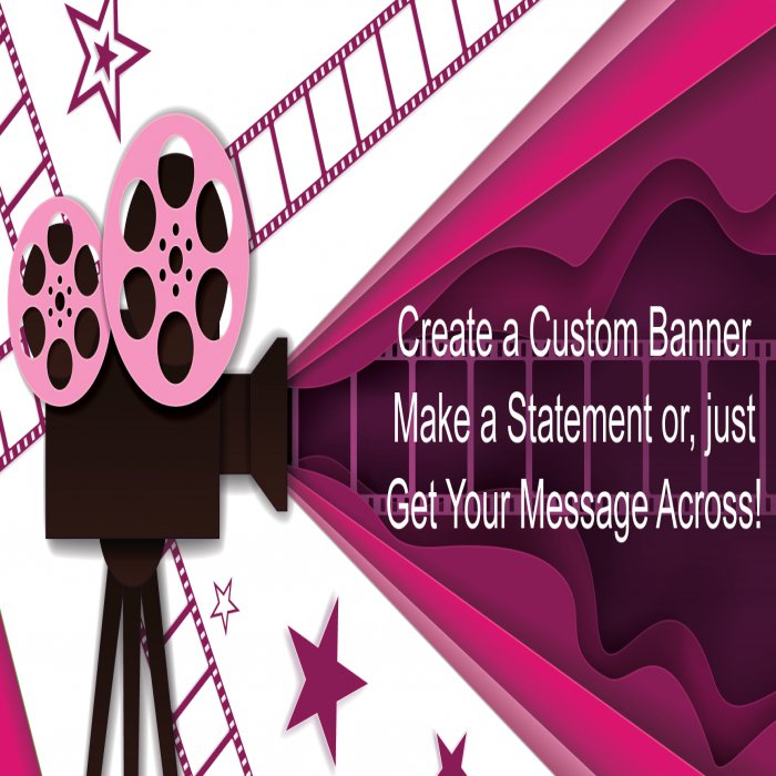 Movie Reel Custom Banner - 12 x 24
