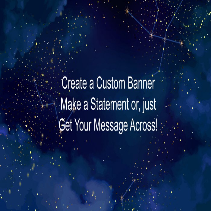 Starry Sky Custom Banner - 12 x 24