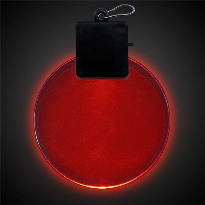 Red LED Round Medallion