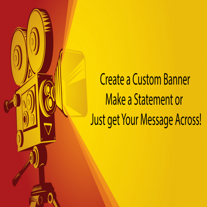 Movie Camera Custom Banner - 18 x 36