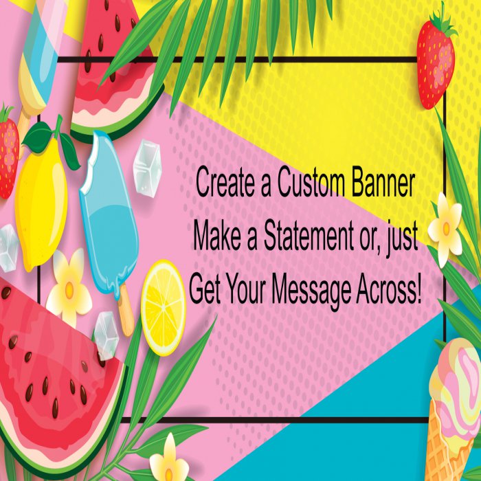 Summer Fun Custom Banner - 12 x 24
