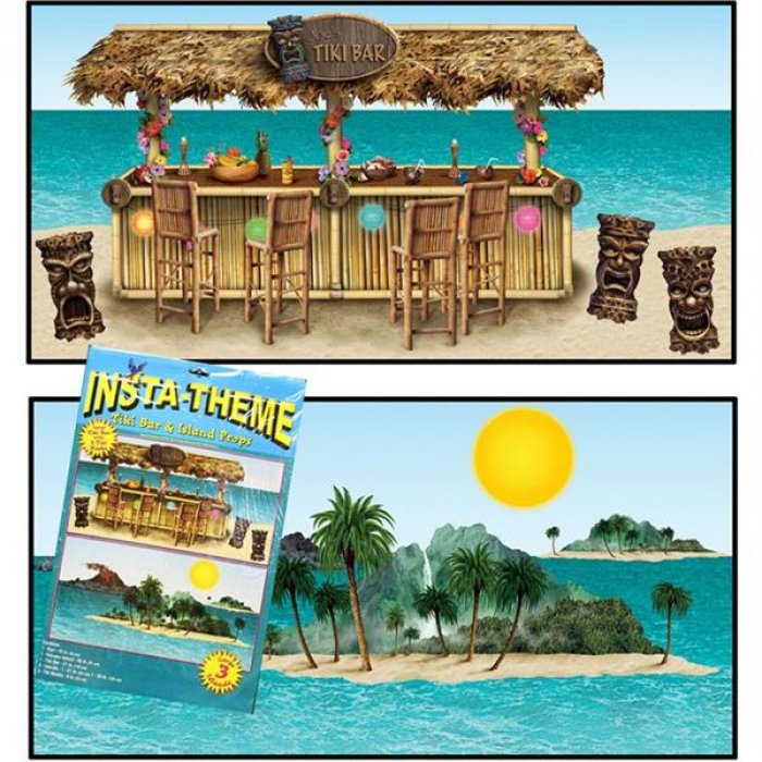 Tropical Island Tiki Bar Props