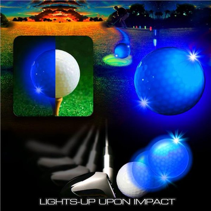 Blue Re-Trigger Novelty LED Golf Balls