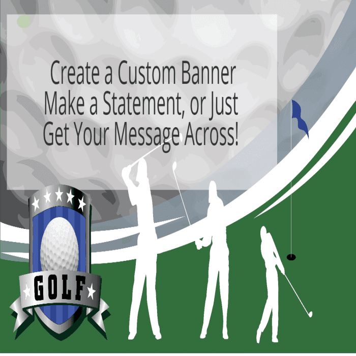 Golf Club Custom Banner - 12 x 24