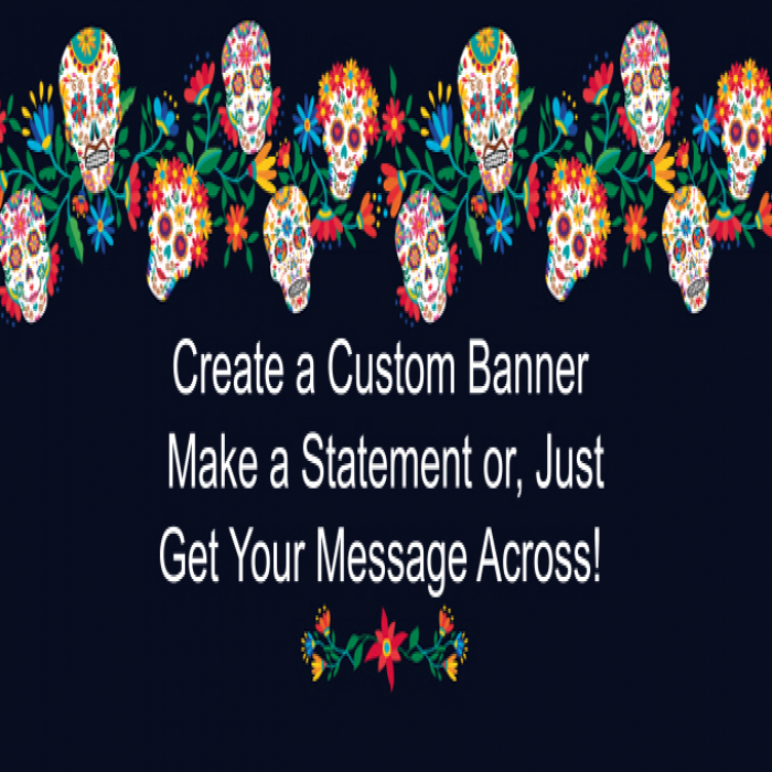 Day of the Dead Custom Banner - 12 x 24