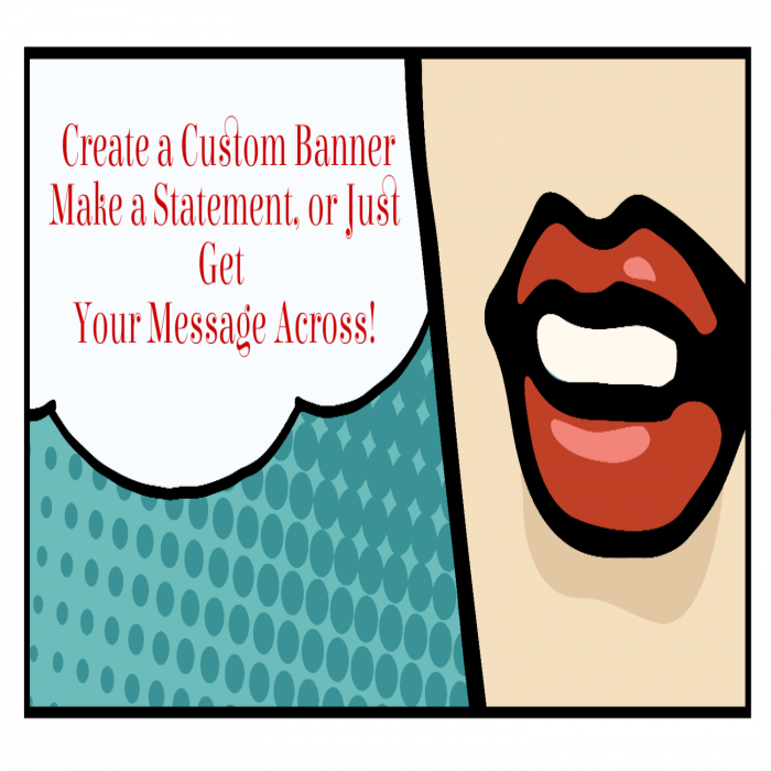Comic Book Pop Art Custom Banner - 12 x 24 | GlowUniverse.com