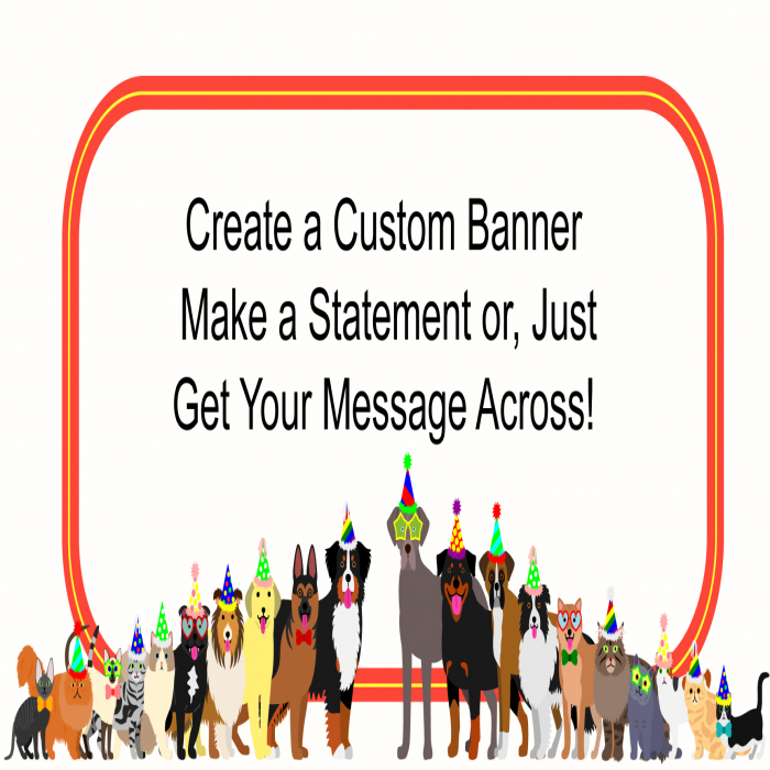 Pet Pawty Custom Banner - 18 x 36