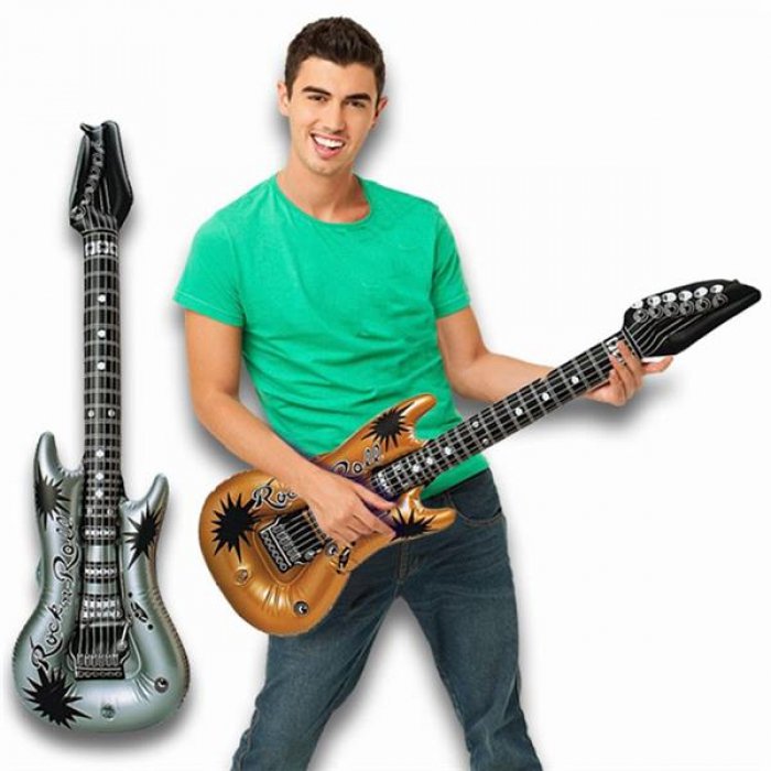 Inflatable  40" Gold and Silver Guitars