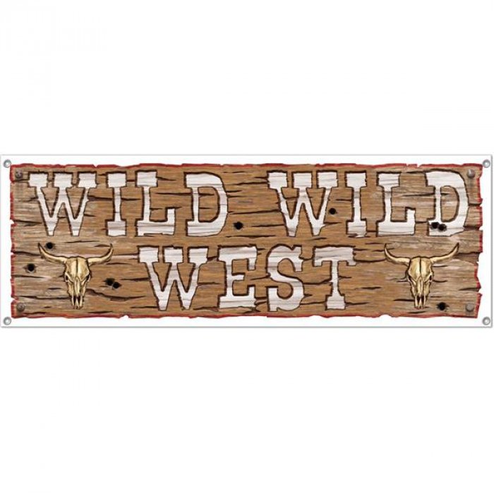 Wild West Sign Banner Decoration