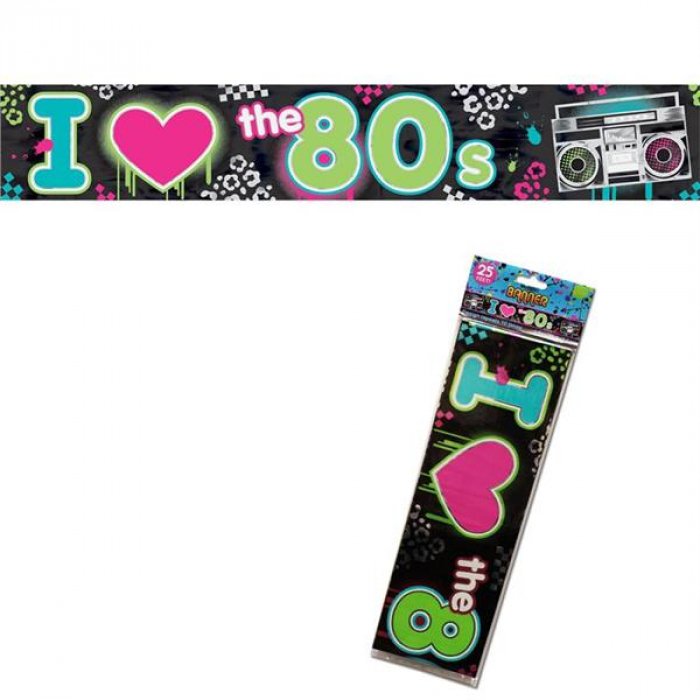 Awesome 80s Foil Banner Decoration