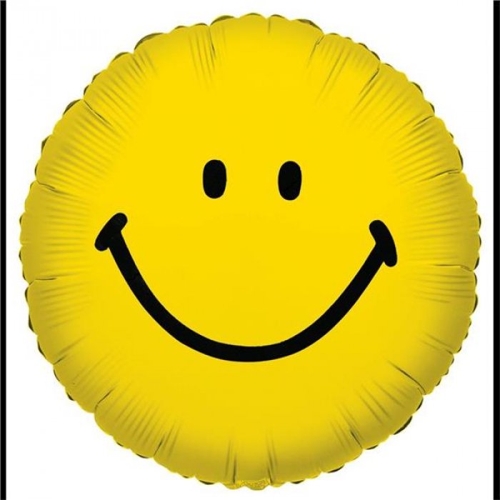 Smiley Face Metallic 18" Balloon