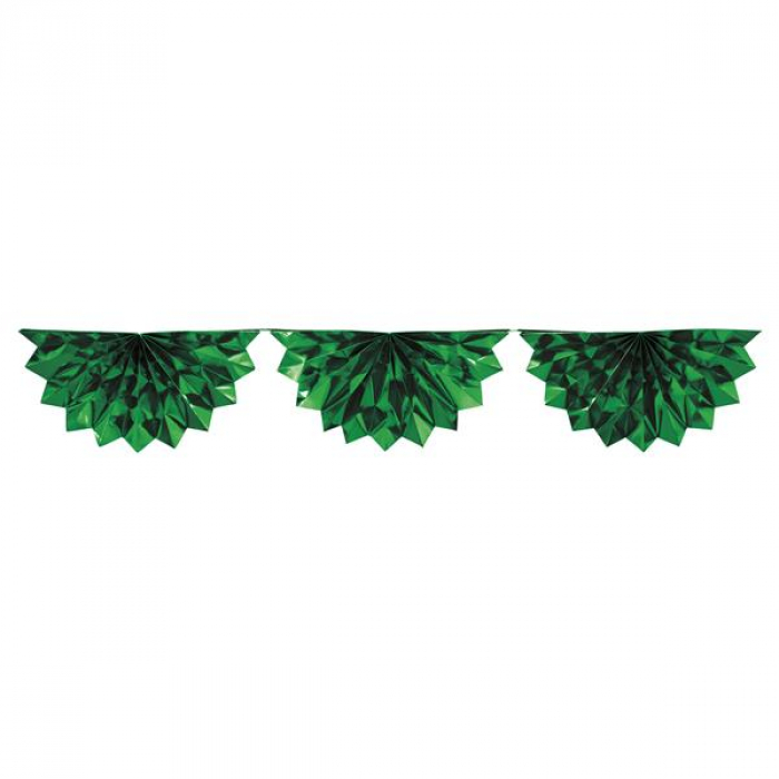 Green Metallic Bunting Garland