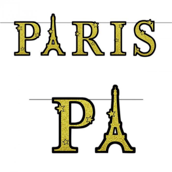 Paris Glitter Banner