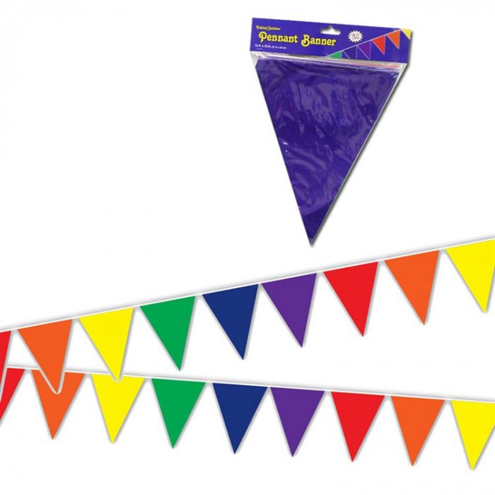 Multi-Color 12' Pennant Banner