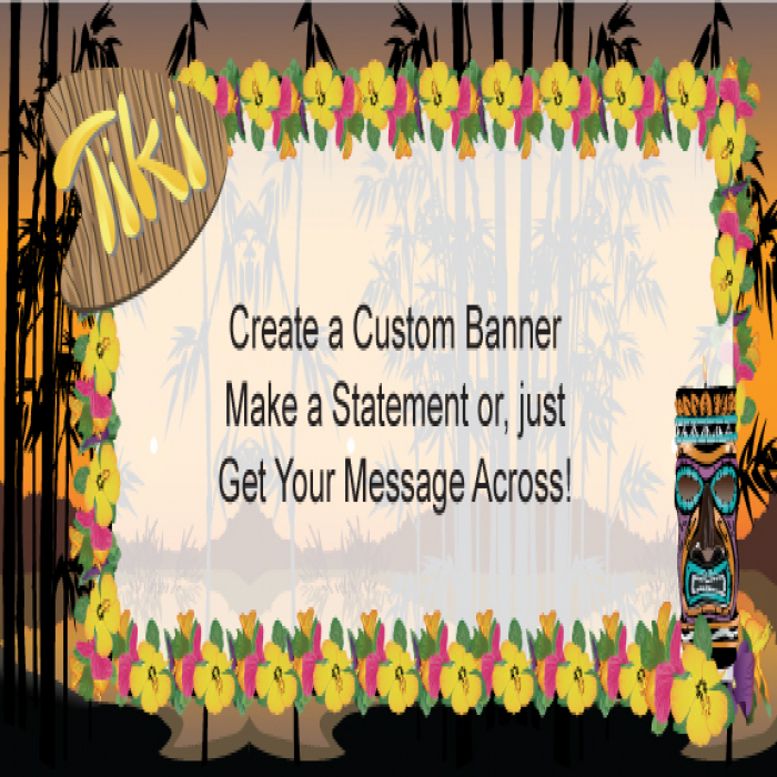 Tiki Bar Custom Banner - 48 x 96 Tiki Bar Custom Banner - 48 x 96