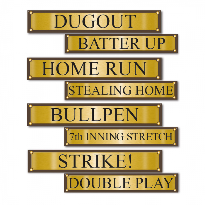 Baseball Street Signs Cutouts