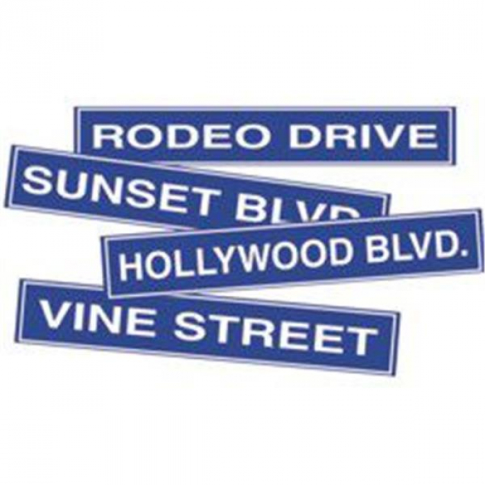 Hollywood Street Signs Cutouts