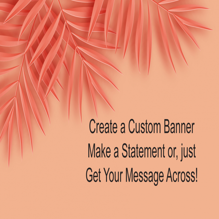 Peachy Palms Custom Banner 18 X 36 Glowuniverse Com