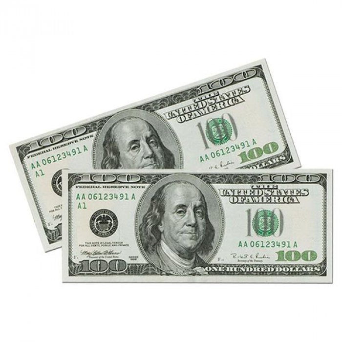 $100 Dollar Bill Cutout