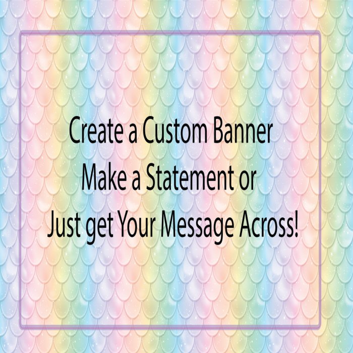 Rainbow Scales Custom Banner - 12 x 24