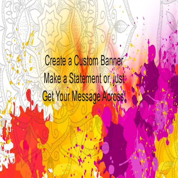 Mandala Paint Custom Banner - 12 x 24