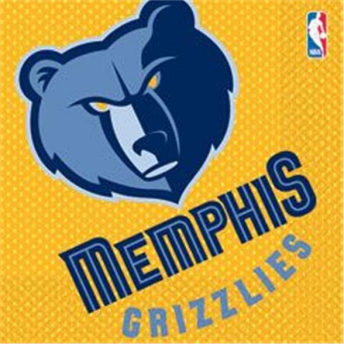 Memphis Grizzlies Lunch Napkins - 16 Per Unit