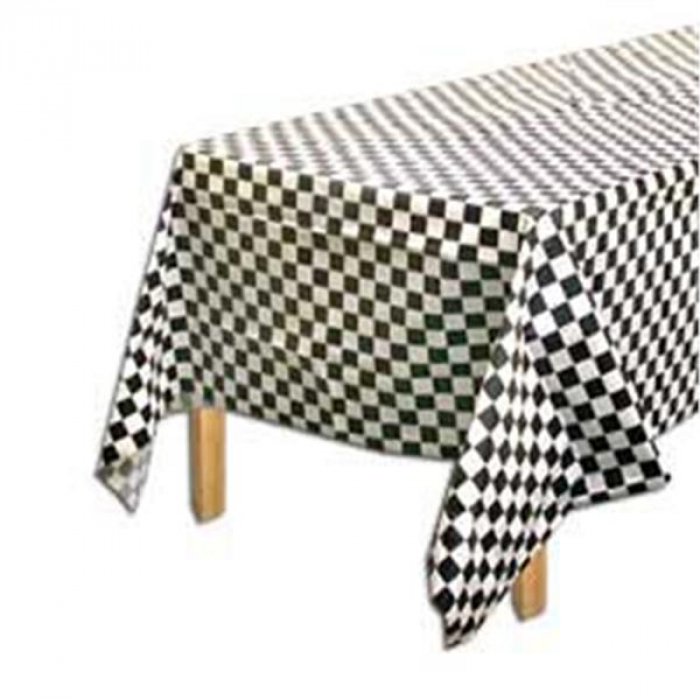 Checkered Plastic Table Cover