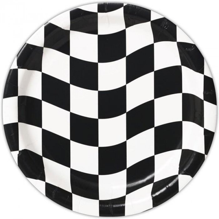 Checkered 8 3/4"  Plates