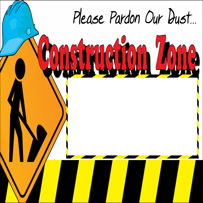 Construction Site Custom Banner - 18 x 36 Construction Site Custom Banner - 18 x 36