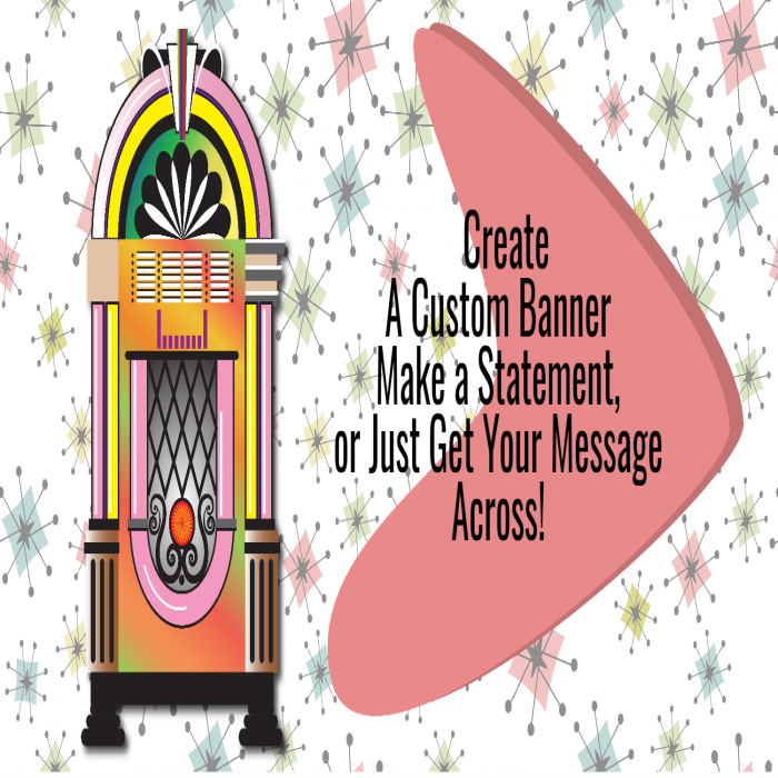 Jukebox Saturday Night Custom Banner - 36 x 72