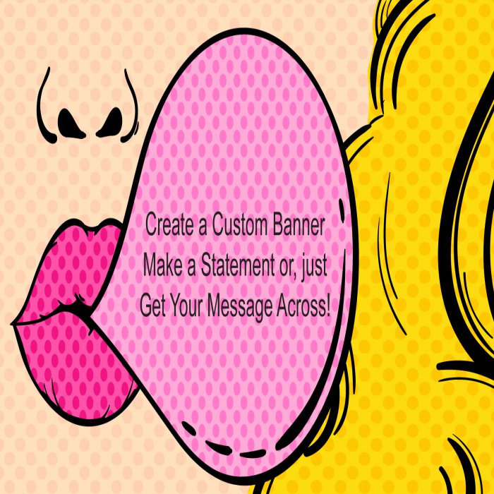 Bubble Gum Pop Art Custom Banner - 12 x 24