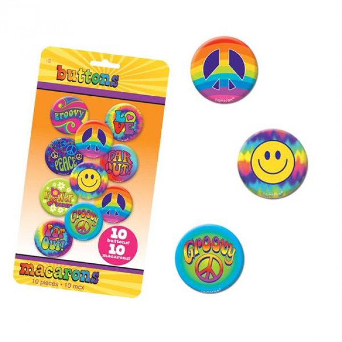 Feeling Groovy Button Pins