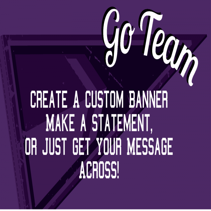 Purple Go Team! Custom Banner - 48 x 96