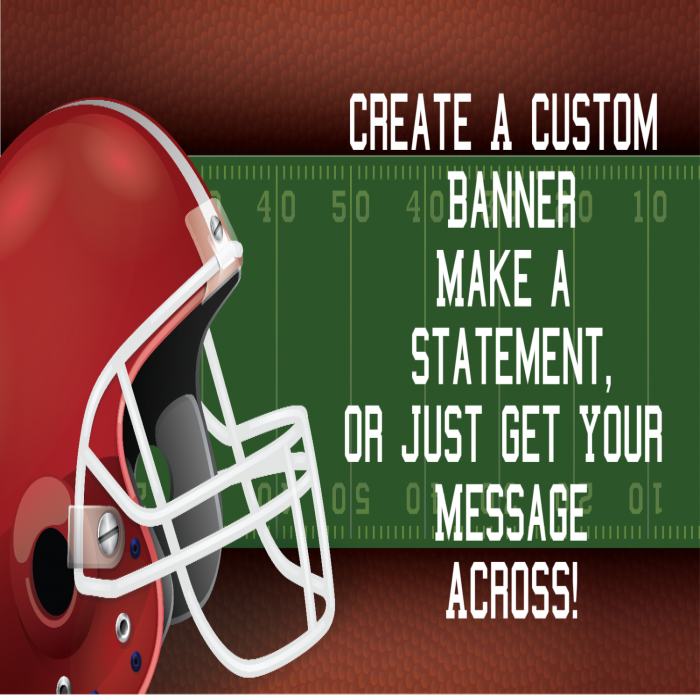 Football Field Custom Banner - 24 x 48