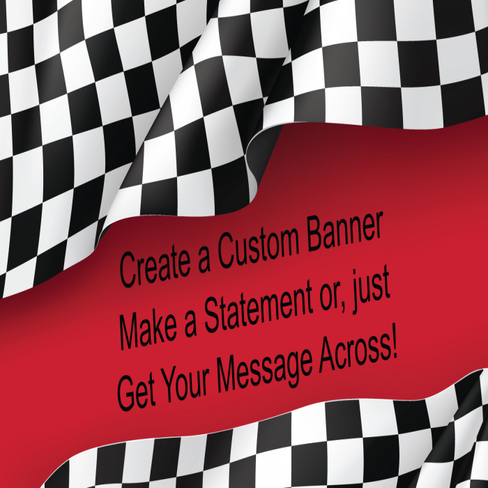 Checkered Flag Custom Banner - 24 x 48