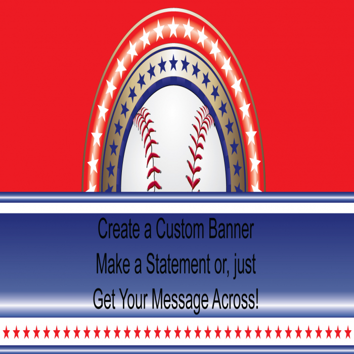 All-Star Baseball Custom Banner - 18 x 36 All-Star Baseball Custom Banner - 18 x 36