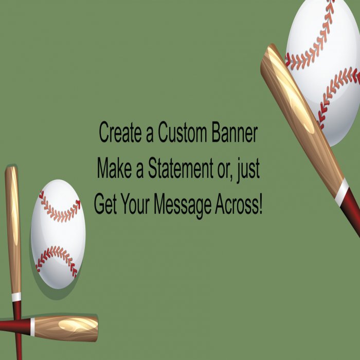 Baseball Game Custom Banner - 12 x 24